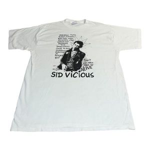 VTG 90s Sid Vicious Rest In Peace Sex Pistols Shirt Punk Rock Music